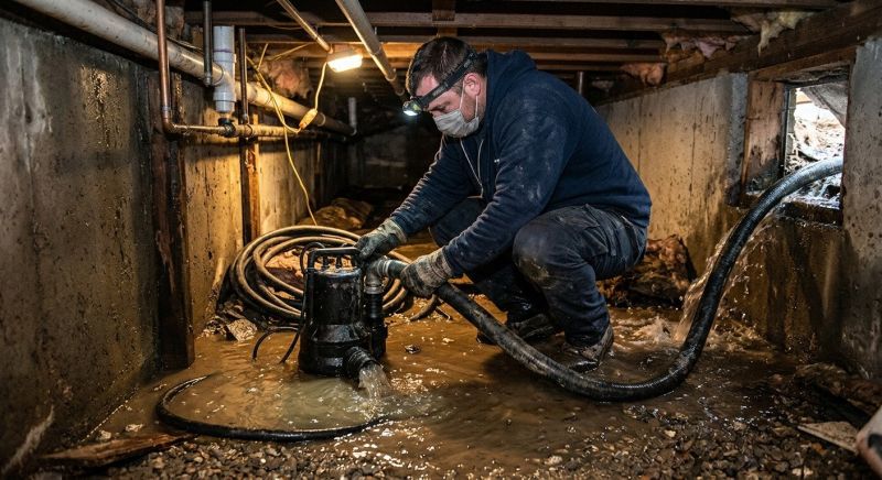Crawlspace Water Removal in Wilmington, NC
